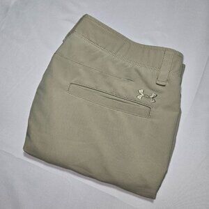 Under Armour Shorts Mens 36 Khaki Performance Golf Matchplay Stretch